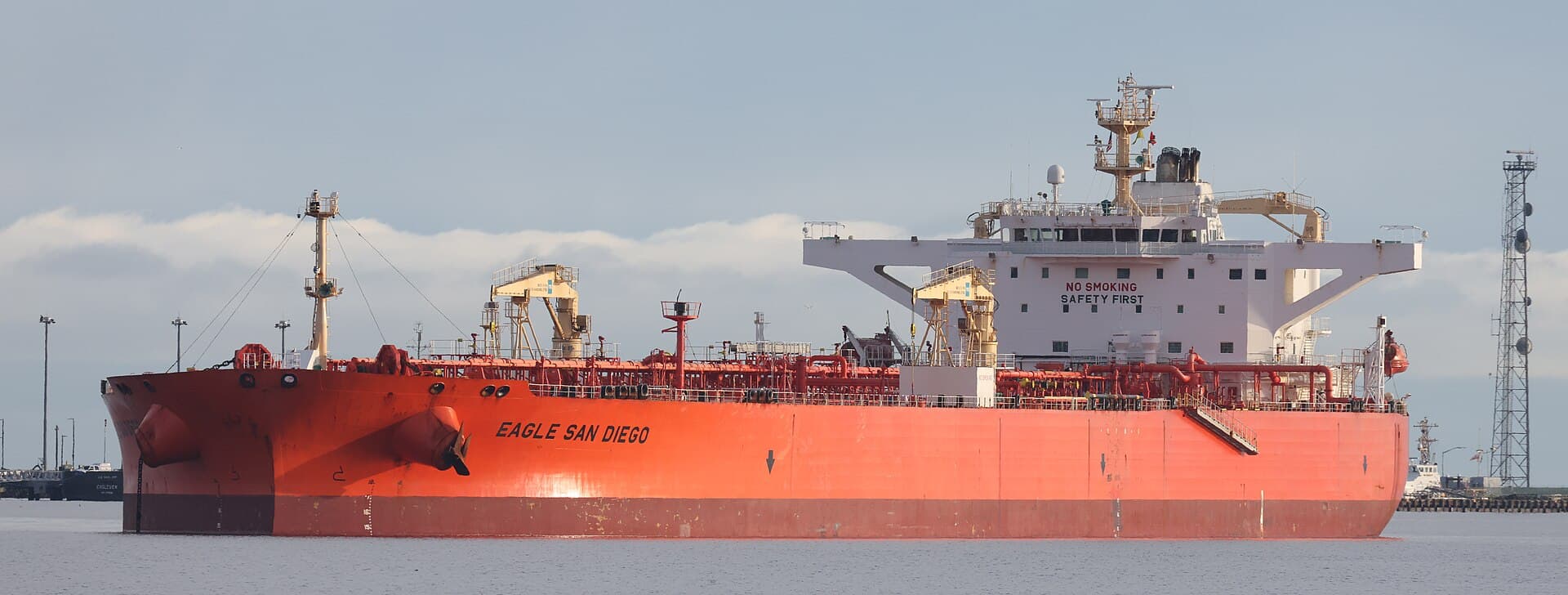 Crude oil tanker at sea